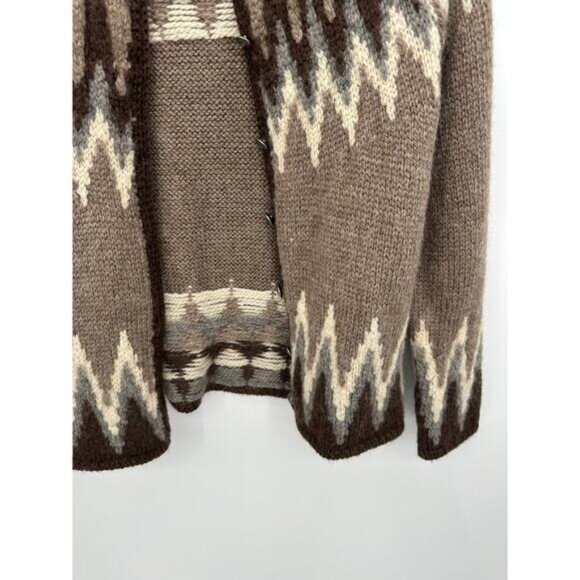 J. Jill Women Cardigan Sweater Wool Blend Alpine Nordic Knit Button Front SM PET - Picture 3 of 9